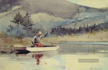  day - A Quiet Pool an einem sonnigen Tag Winslow Homer Aquarell